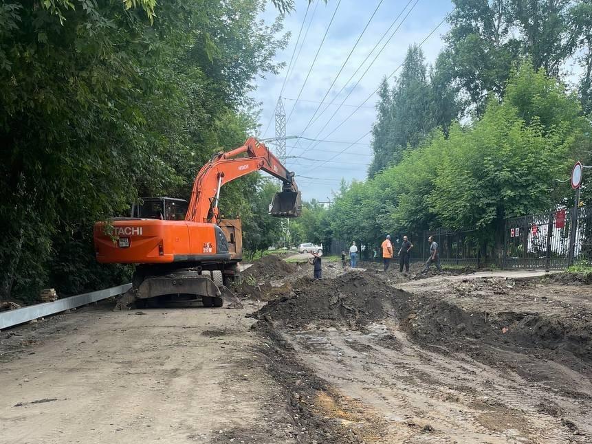 В Иркутске начали ремонт дороги на улице Александра Невского